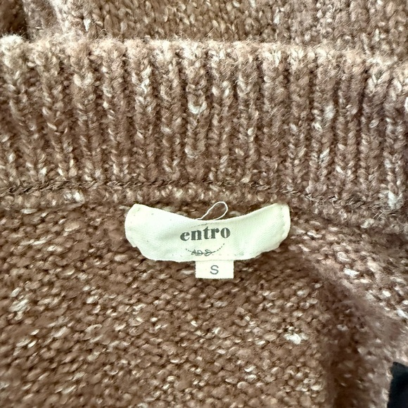 Brown Lace Up Sweater - Picture 5 of 6